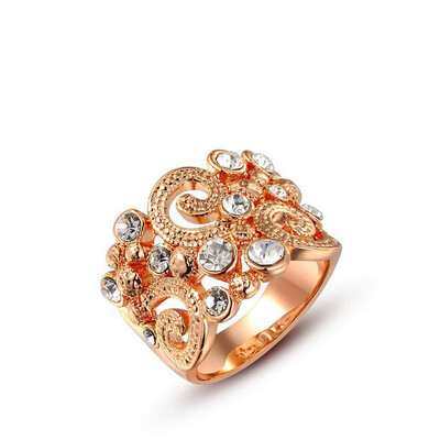 

Yoursfs Rings 18 K Gold Plated Cloud High Qulity Exquisite charm Beautiful cute Crystal Wedding rings For Women Engagement Luxury