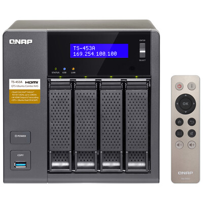 

(QNAP) TS-453A 4G память четыре дисковой сетевой памяти NAS четырехъядерный процессор (без встроенного жесткого диска)