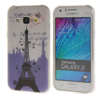 

MOONCASE Eiffel Tower Pattern Soft Silicone Gel TPU Flexible Shell Protective Case Cover for Samsung Galaxy J1 a03