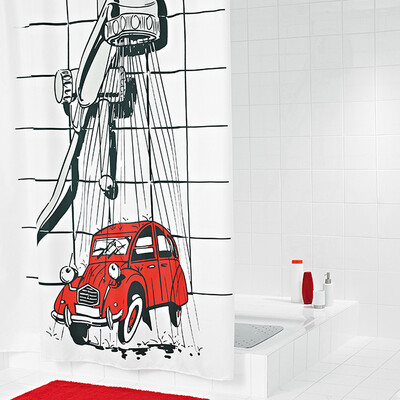 

Germany Ryder RIDDER cartoon car polyester waterproof mildew shower curtain width 18M high 2M 47886 shower curtain ring