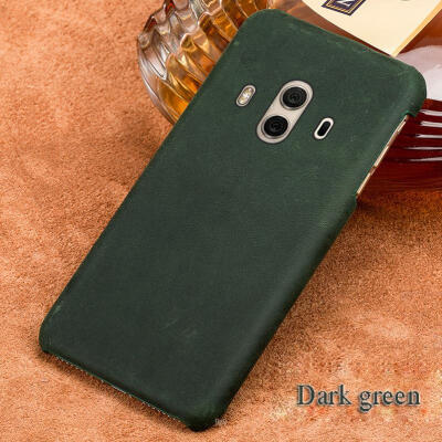 

Genuine Leather Phone Case For Huawei Mate 10 Case Crazy Horse Leather Back Cover For P9 P10 Plus Case