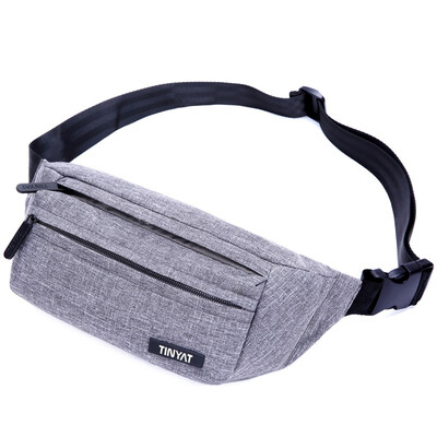 

TINYAT Tactical Waist Pack 4 Zip Pockets Travel Hiking Outdoor Sport Bum Bag Holiday Money Hip Pouch T215