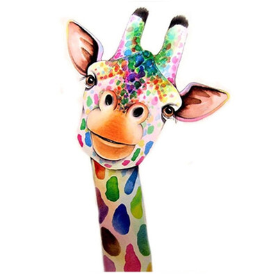 

UpperX 5D DIY Animal Diamonds Embroidery Cross Stitch Crafts Home Art Decoration Set Painted Giraffe