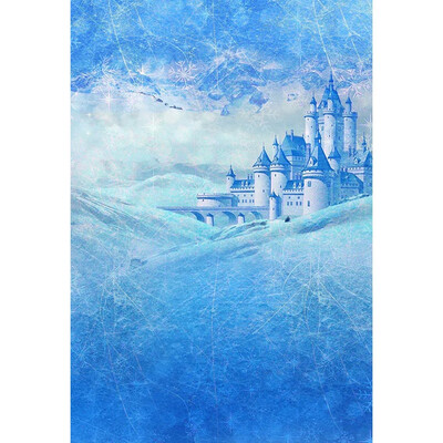 

Blue Castle Blue ocean Photo Backdrop 57FT Vinyl Fabric Cloth Digital Printing Background for Photography S-3108