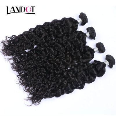 

8A Cambodian Water Wave Virgin Hair Natural Black 100 Human Hair Weave 4 Bundles Cambodian Wet And Wavy Curly Remy Hair Extension