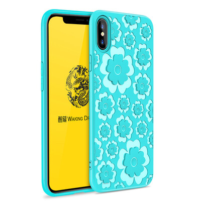 

Goowiiz Fashion Phone Case For Iphone 78X 3D Relief Flower Ultrathin Soft TPU Full Protection
