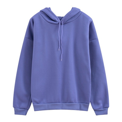

Hoodie female autumn&winter solid color hooded plus size loose embroidery long-sleeved clothes