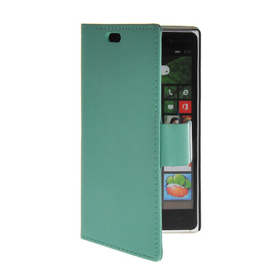 

MOONCASE Slim Leather Side Flip Wallet Card Slot Pouch Stand Shell Back ЧЕХОЛ ДЛЯ Nokia Lumia 830 Azure