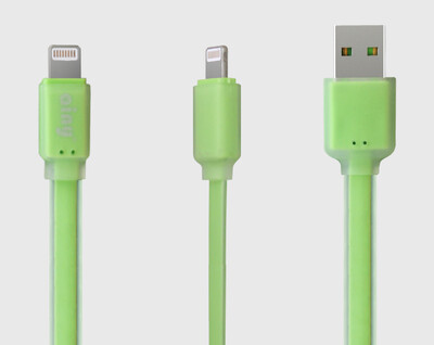 

Кабель Ainy FA-032H с двусторонним USB-коннектором для Apple iPad/iPhone/iPod салатовый