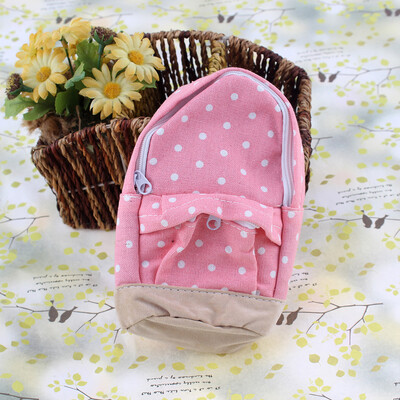 

Mini School Bag Pen Case Students Canvas Pencil Case Makeup Cosmetic Bag