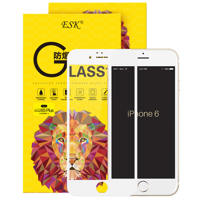 

ESK iPhone6 ​​/ 6с Plus стали мембрана Apple, 6 / 6с Plus взрывозащищенной стеклянной пленки 0.15mm высокой четкость полноэкранного защиты мобильного телефона фильм JM110- белого