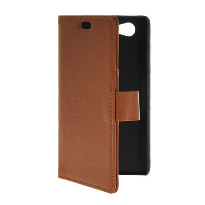 

MOONCASE Slim Leather Flip Wallet Card Pouch with Kickstand Shell Back ЧЕХОЛ ДЛЯ Sony Xperia A2 Brown