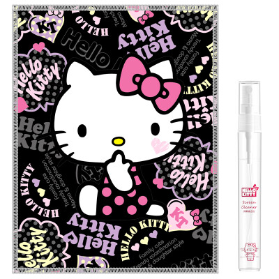 

Hello Kitty (LBKT-04) Screen Cleaning Kit with Microfiber Cloth and Cleaner Wipes Spray Solution for Laptops, Smartphone and etc