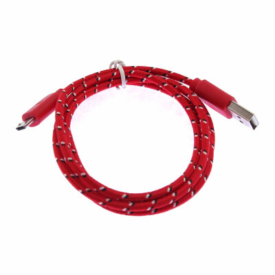 

Red For Samsung HTC phone Micro USB Charger Sync Cable Adapters Braided Woven