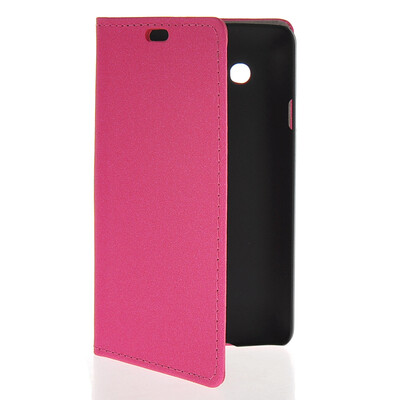 

MOONCASE Slim Leather Side Flip Wallet Card Slot Pouch Stand Back чехол для LG L60 Hot pink