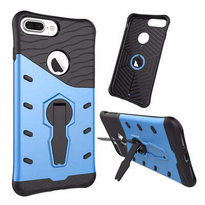 

Goowiiz Phone Case For Iphone 7 Plus8 Plus Luxury Armor TPUPC Silicone Hard Bracket Prevent falling