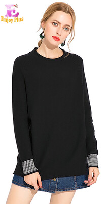 

XL XXL 3XL 4XL 5XL plus size casual new autumn 2018 long sweaters women pullover big size long sleeve black loose knitted female