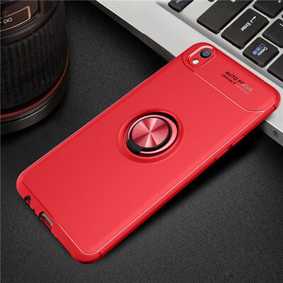 

OPPO R9 Luxury Metal Ring Magnetic Bracket Shockproof Cooling TPU Phone Ca