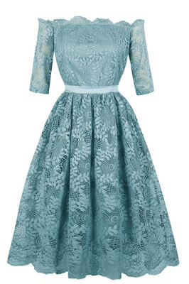 

Dress Elegant A Line Off The Shoulder Half Sleeves 2018