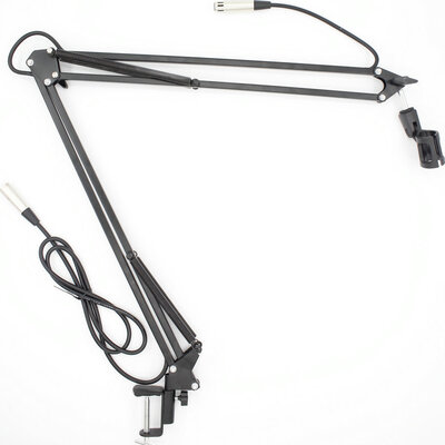 

NB - 37 Professional Adjustable Metal Suspension Scissor Arm Microphone Stand Holder for Mounting on PC Laptop Notebook