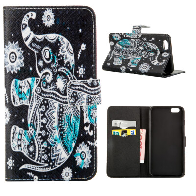 

MOONCASE Case for iPhone 6 Plus (5.5") Flip Leather Wallet Card Slot Foldable Stand Feature Case Cover [Pattern series] /a15