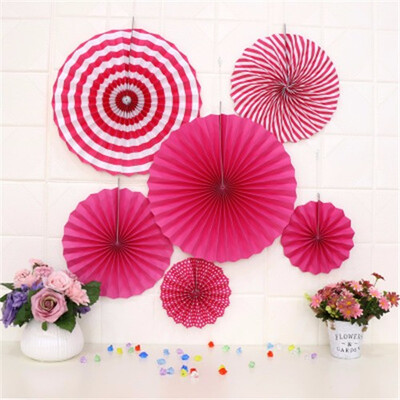 

Birthday party decoration paper fan flower set background wall shopping mall DIY ornaments wedding room window decorative fans