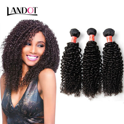 

9A Brazilian Curly Virgin Hair Unprocessed Human Hair Weaves 4 Bundles Natural Black Color Jerry Kinky Curly Remy Hair Extensions