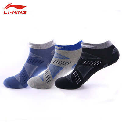 

Li Ning LI-NING socks men&women sports casual cotton socks outdoor socks three pairs of AWLM081