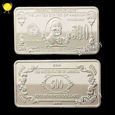 

3 pcslot American banknotes silver bar 9999 plated 1005001000 silver bars replica coins metal craft gifts coin collectibles
