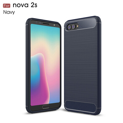 

Goowiiz Phone Case For Huawei Nova 22 PlusNova 2S Fashion Slim Carbon Fiber TPU Soft Silicone Prevent falling