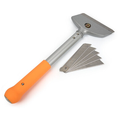 

Jimmy Home JM-G28003 Household Cleaning Scraper Blade Decoration Tool Shovel Wall Leather Floor Tile Glass In addition to plastic cleaning&strengthening section length 300mm Send blade 5 pieces