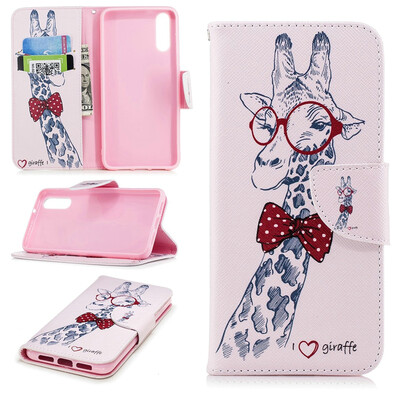 

BEFOSPEY Painting PU LeatherSoft TPU Card Slot Stand Wallet Case For Huawei P2058
