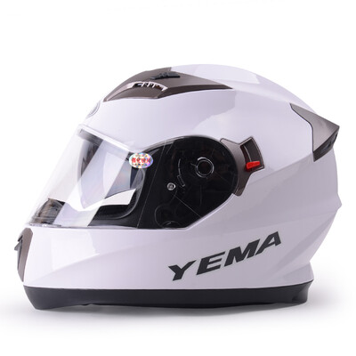 

Yema YEMA 829 Motorcycle Helmet Male Full Cover Summer Double Lens Full Helmet Female Electric Running Helmet Safety helmet Four seasons Code Black