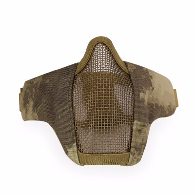

Tactical Airsoft Mask Helmet Half Lower Face Metal Steel Mesh Net Hunting Protective prop for Paintball Party Mask CS