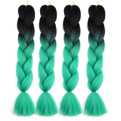 

63 Colors 4 piecelot Synthetic 2T3T4T High Temperature Fiber Ombre Braiding Hair 24 inch Jumbo Braids Hair Extensions