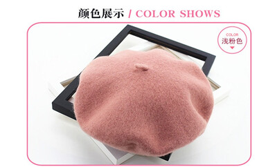 

100 real wool Beret Vintage Warm spring Winter Women Beret French Artist Beanie Hat beret femme Girl Gift