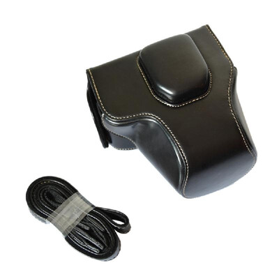 

High Quality Crazy horse Leather Camera Case Bag with Shoulder Strap for Olympus OM D EM10 E M10 with 14 42mm Lens