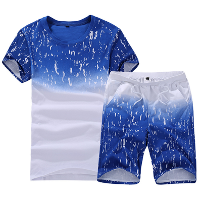 

New Summer Fashion Men&39s Short Sleeve T Shirt Suit 4 Colors T shirtpants
