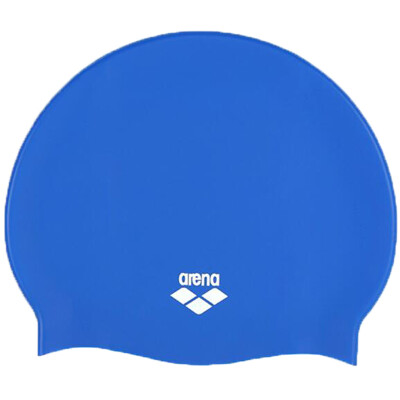 

Ariana Arena Swimming Cap Silicone Rubber Monochrome High Glue 3D Fit Couple Male Female Swimming Cap ARN-4473N BLU Blue