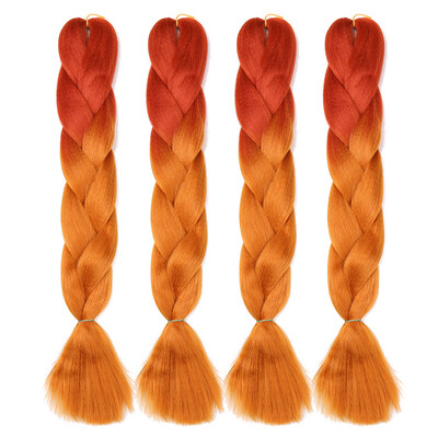

63 Colors 4 piecelot Synthetic 2T3T4T High Temperature Fiber Ombre Braiding Hair 24 inch Jumbo Braids Hair Extensions