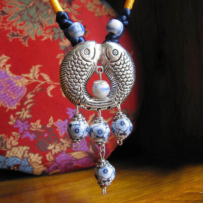 

Hot style ceramic crafts jewelry retro clothing&accessories sweater