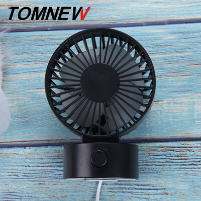 

TOMNEW Desk USB Fan Office Mini Fan Silent 2 Speed Desktop Fan with Double Side Fan Blades for Home Kids Room