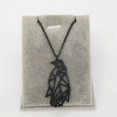 

New Geometric Penguin Necklace Penguin Jewelry Animal Necklace Geometric Necklace Wild Animal Jewelry Zoo Jewelry