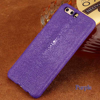 

Genuine Leather Phone Case For Huawei P10 Case Natural Pearl Fish Skin Back Cover For Mate 9 10 Pro Case