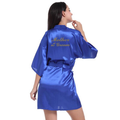 

Mother of the Groom Robe Wedding Silk Satin Dressing Gown Sleepwear Bathrobe New