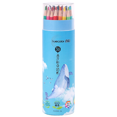 

TRUECOLOR 36 color no wood hexagonal color pencil color lead color fill color pen painting color pen student adult art sketch pen blue barrel PL2305