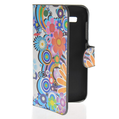 

MOONCASE Flower style Leather Side Flip Wallet Card Slot Stand Pouch чехол для Huawei Ascend Y520