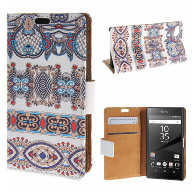 

MOONCASE for Sony Xperia Z5 Compact ( Z5 Mini ) Case Flip Leather Foldable Stand Feature Case Cover [Pattern series] /a13