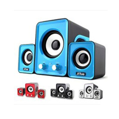 

High Quality Small Computer Speaker 2.1 Multimedia Mini Stereo Notebook Portable USB Subwoofer Blue