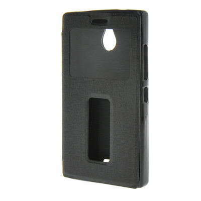 

MOONCASE Side Flip Hard board Slim Leather Bracket Window чехол для Cover Nokia Lumia X2 X+ X2DS чёрный